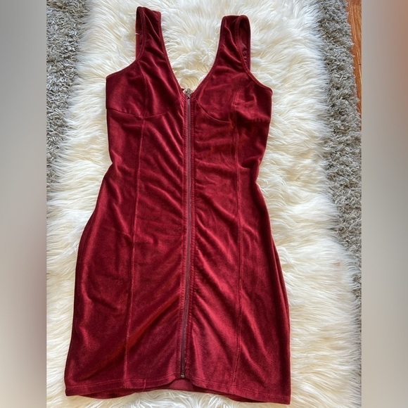 Bear Dance Dresses & Skirts - Dark red Velvet mini dress